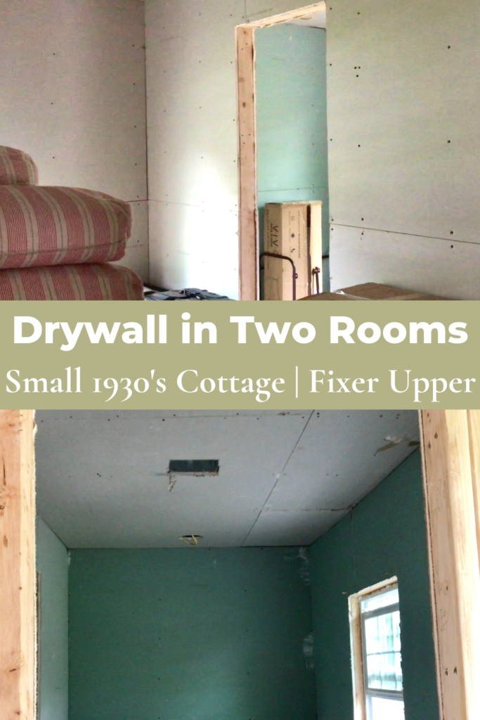 drywall in bedroom and bathroom
