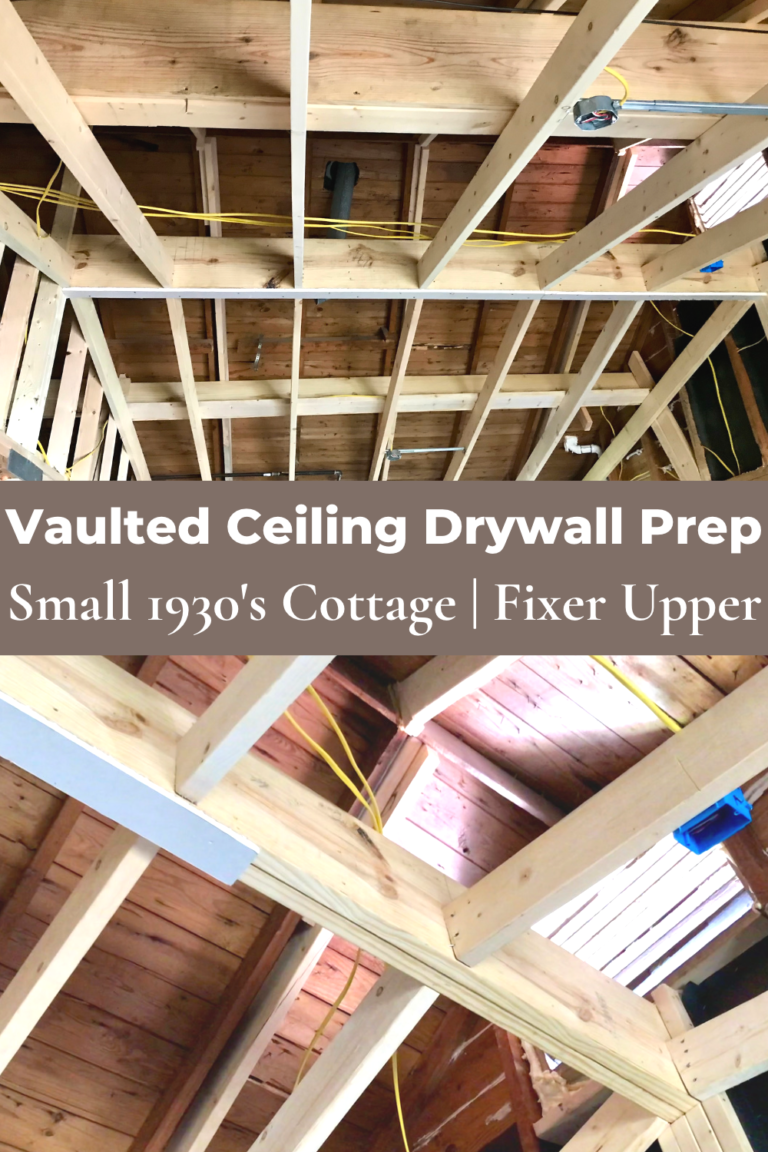 Putting Up Drywall on High Vaulted Ceiling Frame Alone Journey Down