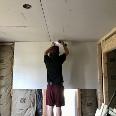 Hanging Drywall on the Office Walls Alone