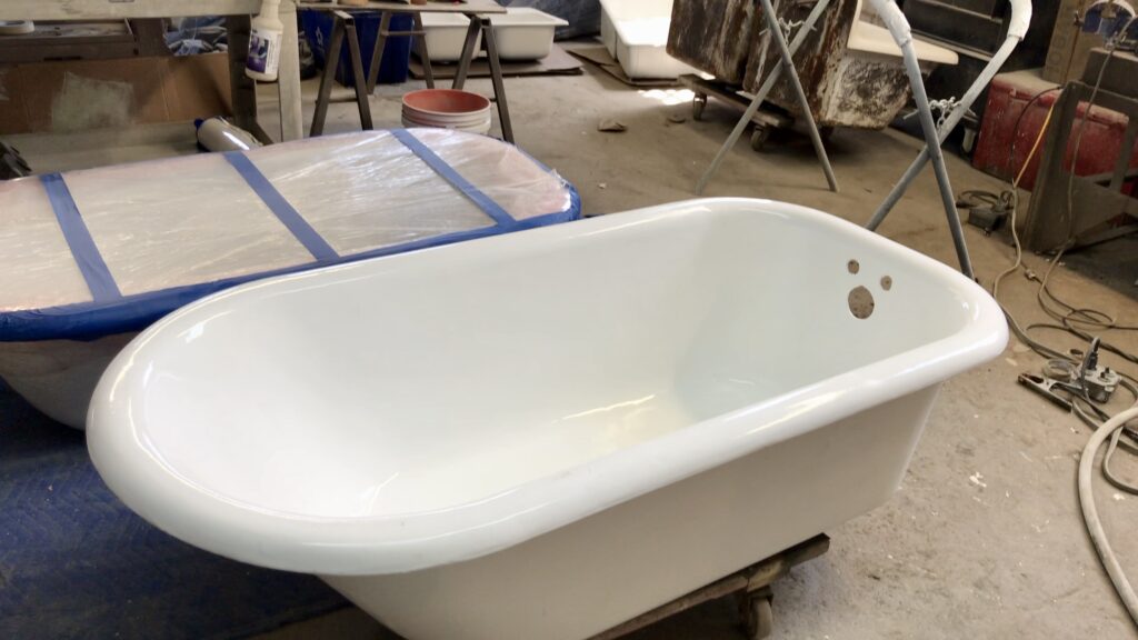 refinished antique clawfoot tub