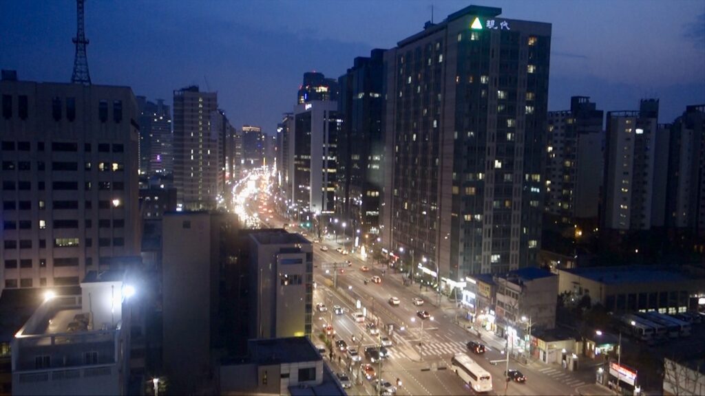 view of Seoul Korea city line 